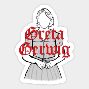 A Portrait of Greta Gerwig Sticker